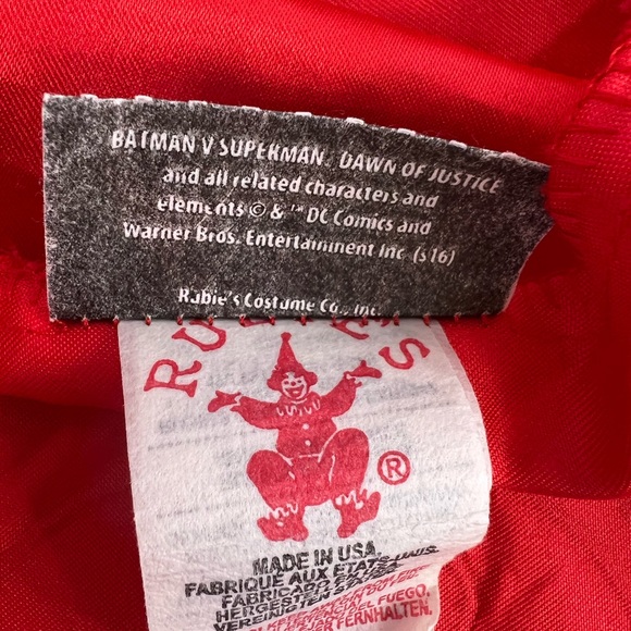 Vintage Red Superman Kids Costume Cape One Size Halloween Super Heroes - Picture 5 of 9